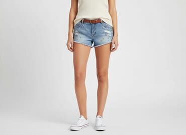 krótkie spodenki z ćwiekami: Szorty damskie, rozmiar L — 7