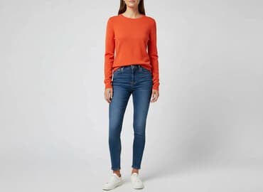 sweter z transparentnymi rękawami: Sweter damski, rozmiar S — 5