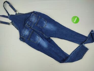 spodnie z dziurami plus size: Denim, Ogrodniczki damskie, 2XL — 3