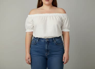 koszulka damska z haftem parzenica: Women's blouse, size 5XL — 1