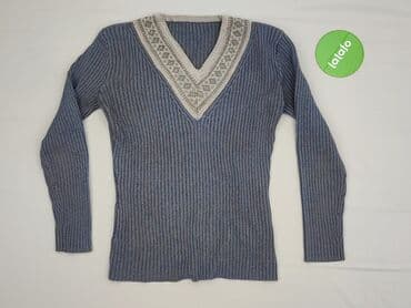 sweter z dekoltem v: Sweter damski, S — 2