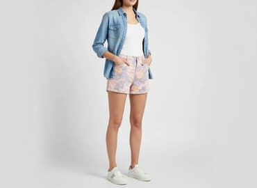 krótkie spodenki z wysokim stanem sinsay: Sinsay, Szorty damskie, rozmiar L — 1