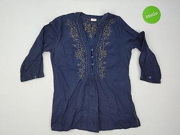 niebieska bluzka hm: H&M L.O.G.G., Tunika damska, rozmiar S — 2