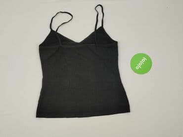 czarne t shirty damskie w serek: Top damski, rozmiar M — 3