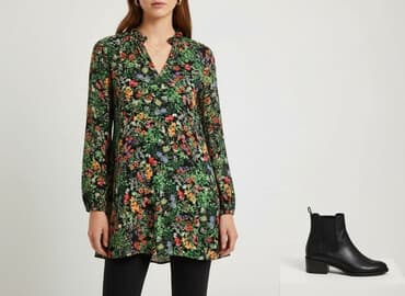 sukienka z falbanami h m: H&M, Sukienka damska, rozmiar M — 1