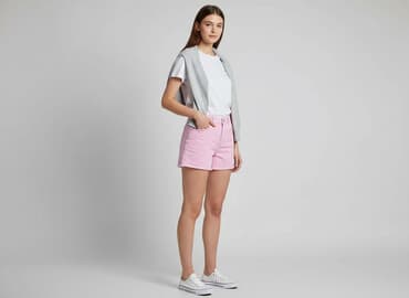 spodenki krótkie bawełniane damskie: Szorty damskie, rozmiar M — 6