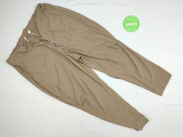 spodnie dresowe z obniżonym krokiem: Material trousers for women, size 3XL — 3