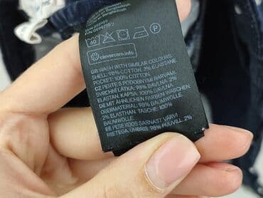 granatowe spodenki damskie: H&M L.O.G.G., Szorty damskie, rozmiar M — 5