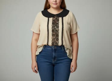 czarne bluzki dopasowana: Bluzka damska, rozmiar 6XL — 7