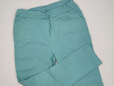 jeansy z elastanem: Damskie spodnie materiałowe, kolor miętowy/turkusowy. - Fason — 1