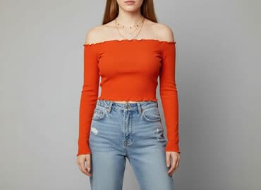 cropp bluzki z krótkim rękawem: PrettyLittleThing, Top damski, rozmiar S — 6