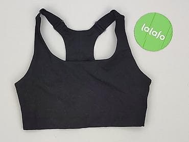 staniki 75g: Czarny sportowy biustonosz damski - Fason: racerback (plecy typu — 2