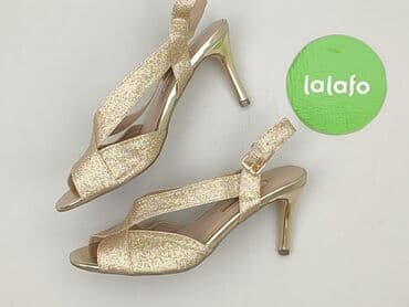 jaki kolor rajstop do złotej sukienki: Sandały damskie, 39 — 4