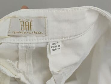 czarne spodnie z białą nitką: Spodnie materiałowe damskie, rozmiar M — 4