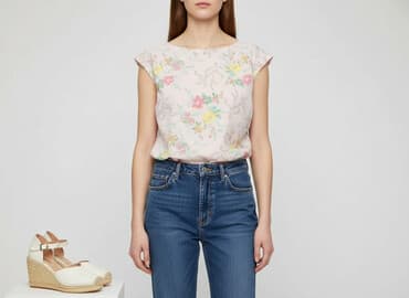 hm bluzki z krótkim rękawem: Bluzka damska, rozmiar L — 7