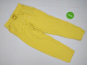 zolte: Spodnie materiałowe damskie, rozmiar L — 3