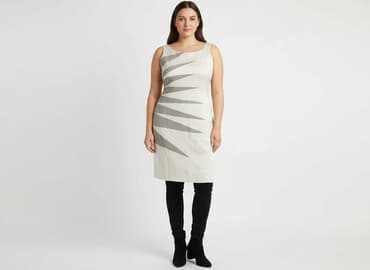 sukienka damska ecru: Sukienka damska, rozmiar 2XL — 1