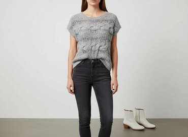 river island kurtka jeansowa: River Island, Sweter damski, rozmiar L — 7