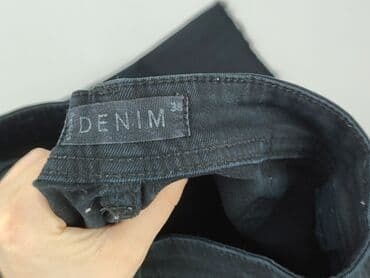 dżinsy z wysokim stanem czarne: Denim, Jeansy damskie, M — 4