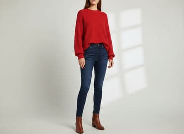 czerwony sweter: Sweter damski, rozmiar S — 5