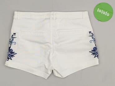 białe krótkie spodenki jeansowe: H&M, Szorty damskie, rozmiar M — 3