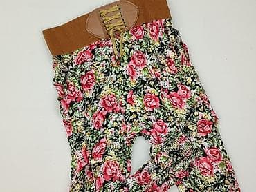 baleriny nike: Damskie spodnie w kwiaty z elastycznym pasem - Wzór: gęsty, kolorowy — 1