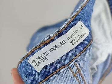 biale jeansy szerokie: Spodnie jeansowe, DenimCo, 14 lat, 164, stan - Bardzo dobry — 4