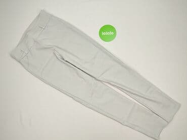 szare szerokie jeansy: Spodnie materiałowe damskie, rozmiar S — 2