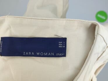 beżowy trencz i sukienka: Zara, Trencz damski, rozmiar L — 4