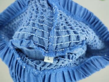 szerokie damskie jeansy: Spodnie materiałowe damskie, rozmiar L — 4