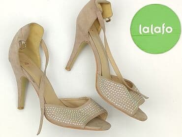 sandały na obcasie beżowe ccc: Półbuty damskie, rozmiar 38 — 3