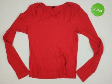 zara koszulka z prązkowanej dzianiny: Gina Tricot, Top damski, L — 2