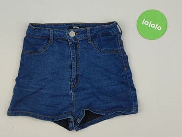 krótkie spodenki z wysokim stanem jeansowe: Szorty damskie, rozmiar M — 2