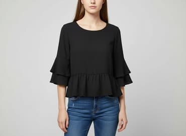 bluzki z baskinką duże rozmiary: Gina Tricot, Bluzka damska, rozmiar XS — 7