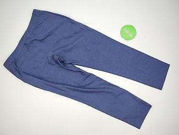 spodnie plus size: Męskie spodnie garniturowe Next - Kolor: granatowy/niebieski melanż - — 3