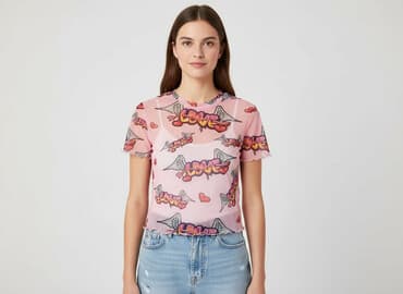 bluzki z siateczki stradivarius: Bershka, T-shirt damski, rozmiar S — 1