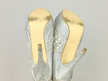 srebrne buty na słupku ccc: Półbuty damskie, rozmiar 36 — 7