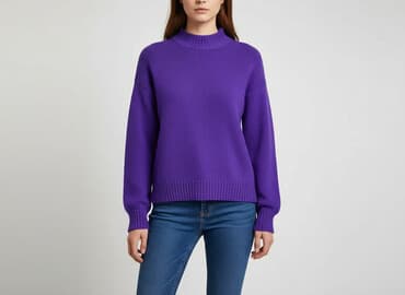 sweter piórkowy na drutach: Bershka, Sweter damski, rozmiar S — 7