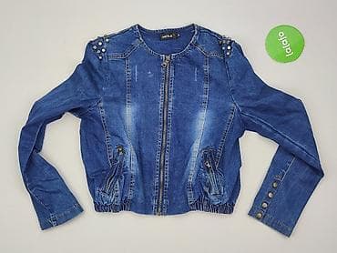 cropped blue jeans: Kurtka jeansowa damska, rozmiar M — 2