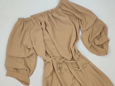 sukienki beżowe midi: Sukienka damska, rozmiar One size — 1