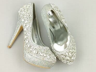 srebrne buty na słupku ccc: Półbuty damskie, rozmiar 36 — 1