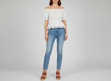 bluzka z odkrytym ramieniem allegro: Bluzka damska, rozmiar M — 6