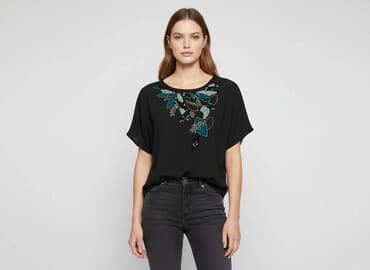 srebrna bluzka h m: H&M, Жіноча блуза, розмір L — 1