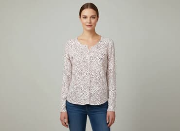 beżowe buty na koturnie ccc: CAMAIEU, Bluzka damska, S — 6