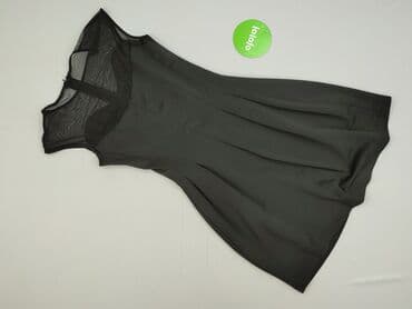 czarna sukienka z przezroczystymi rękawami: Women`s dress, size S — 3
