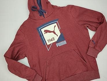 bordowe rzeczy: Puma, Bluza z kapturem dla mężczyzn, rozmiar S — 1