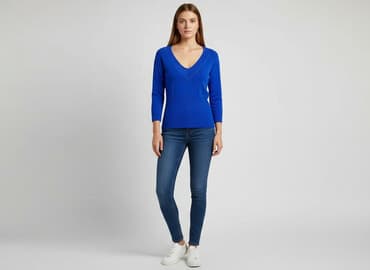 prążkowane bluzki z krótkim rękawem: Laura Scott, Bluzka damska, S — 8