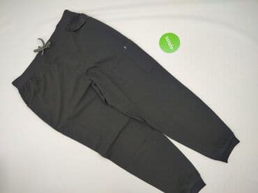 czarne spodnie materialowe: Spodnie cargo damskie, XL — 2