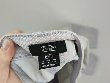 szare szerokie jeansy: F&F, Jeansy damskie, rozmiar M — 4