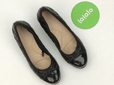 srebrne buty na słupku ccc: Flat shoes for women, size 37 — 2